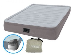 Кровать надувная Intex 67770 152х203х33 см Comfort-Plush со встроенным насосом 220В