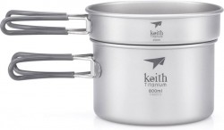 Набор титановой посуды Keith Titanium 2-Piece Cook Set Ti6012